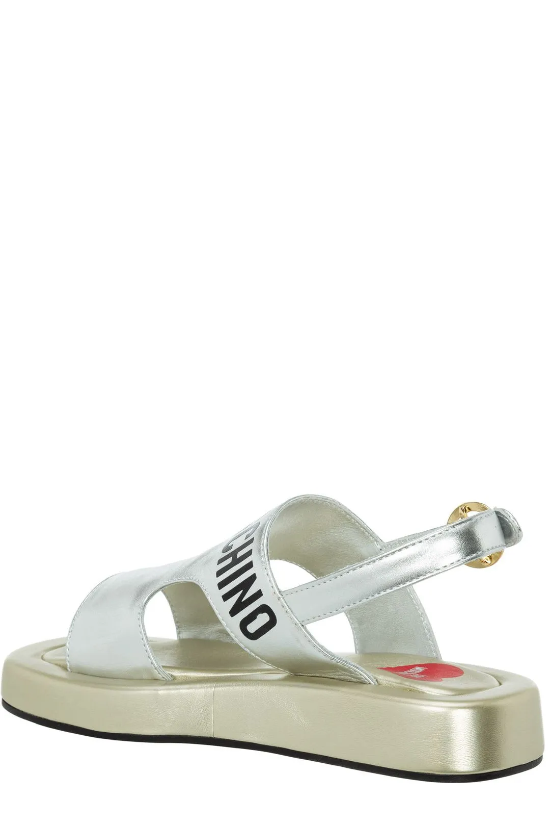Love Moschino Logo Printed Sandals