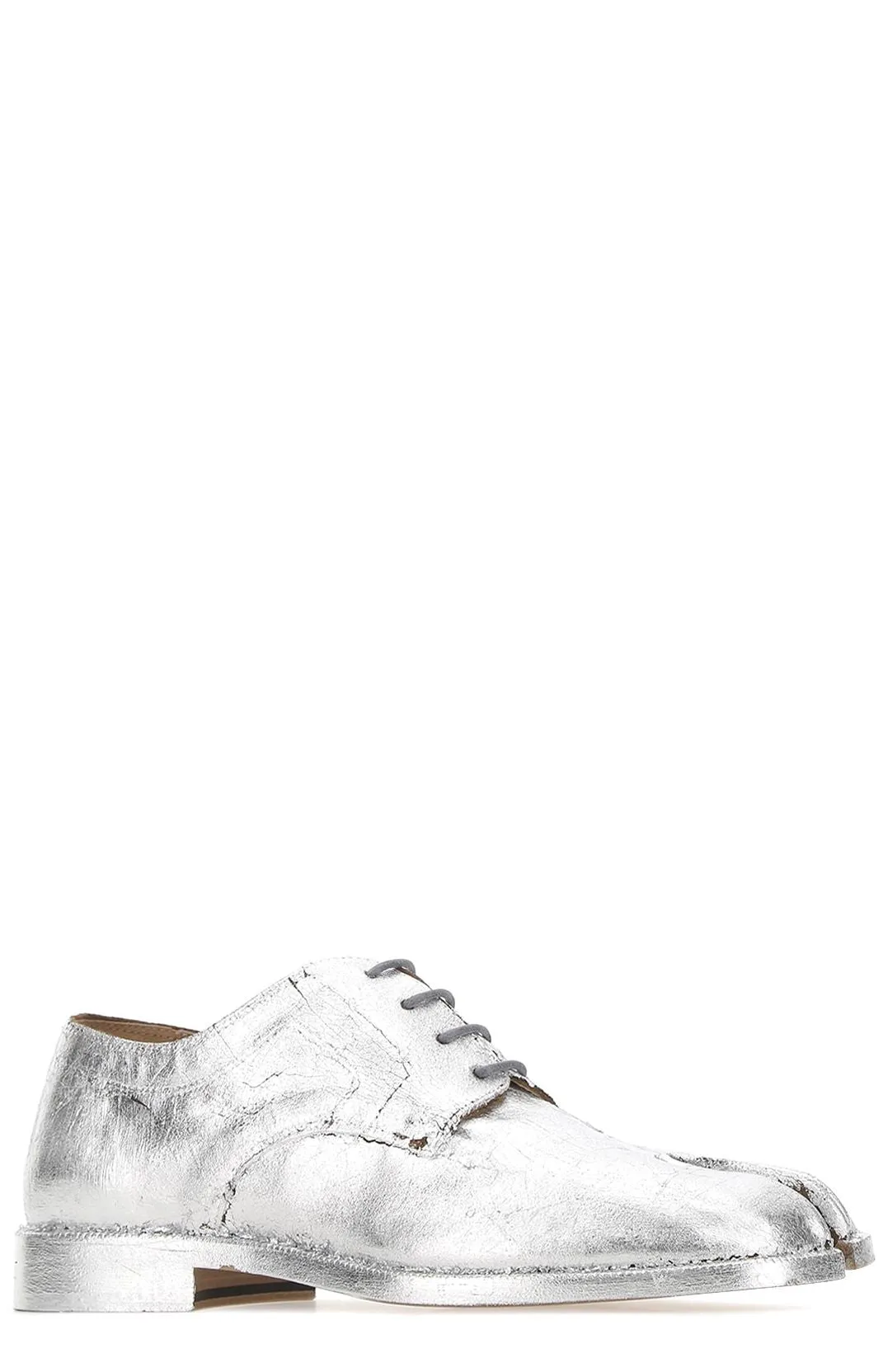 Maison Margiela Tabi Laminated Effect Lace-Up Shoes