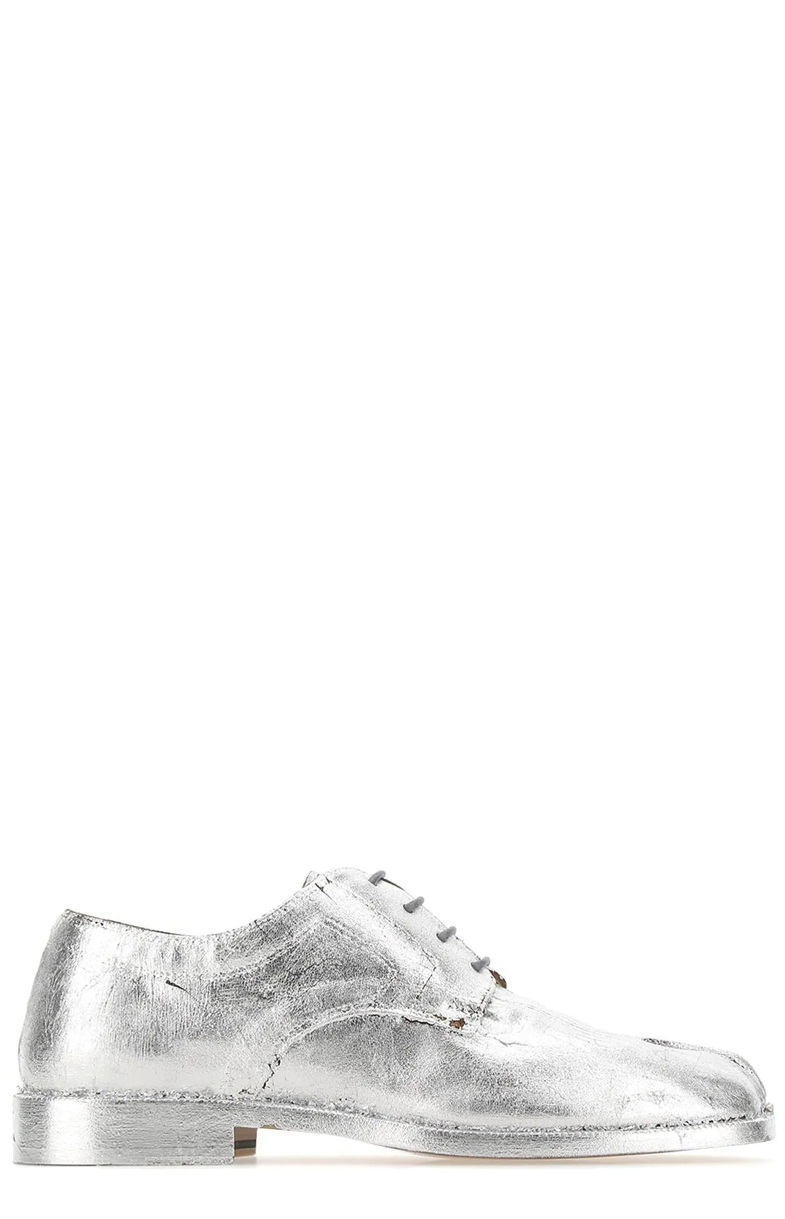 Maison Margiela Tabi Laminated Effect Lace-Up Shoes