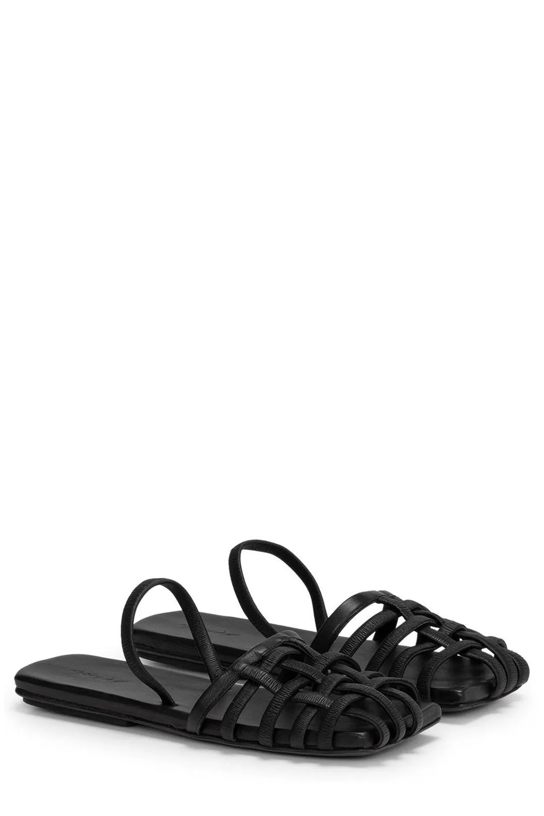Marsll Caged-Detailed Square-Toe Sandals
