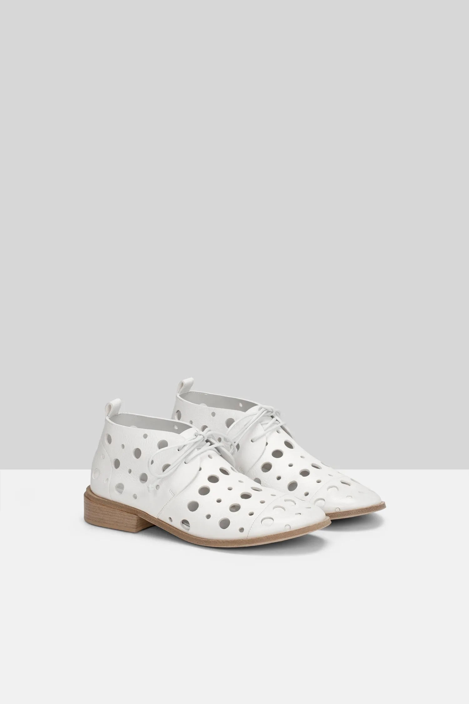 Marsll Hole Cut-Out Lace-Up Shoes