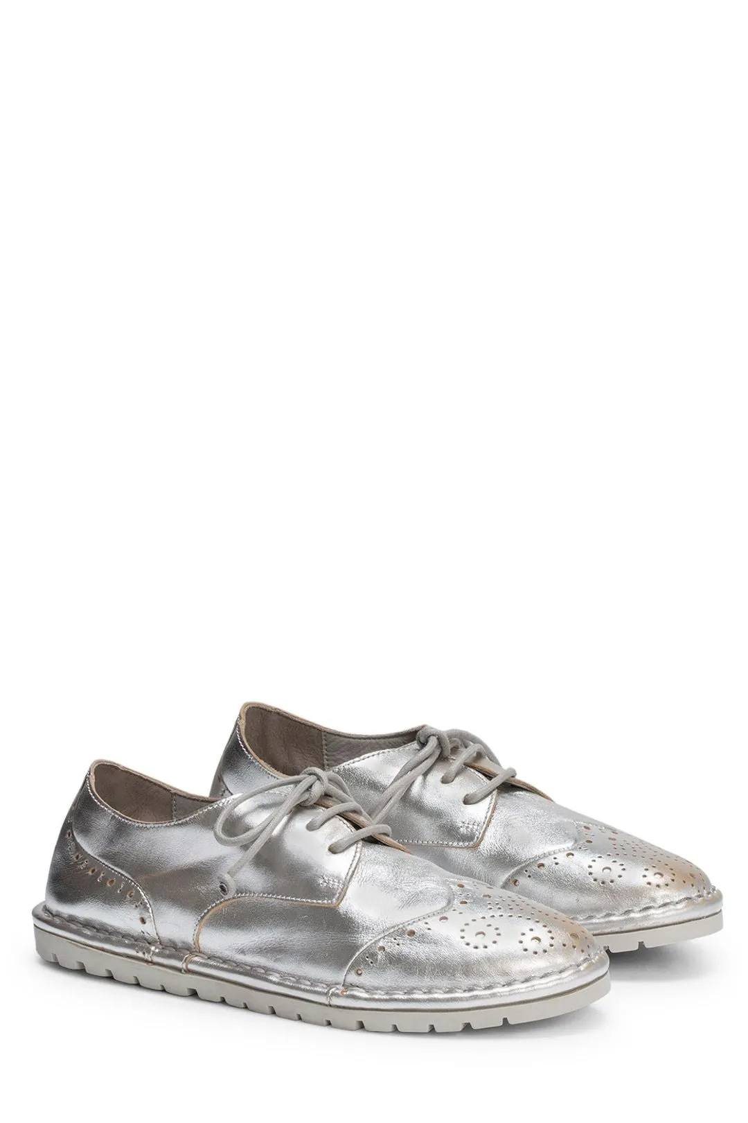 Marsll Round Toe Lace-Up Brogues