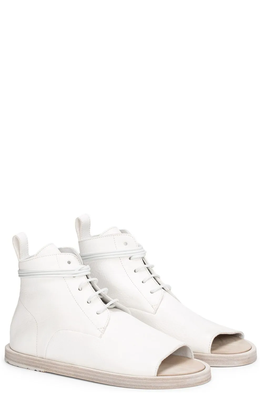 Marsll Sandello Peep-Toe Lace-Up Shoes