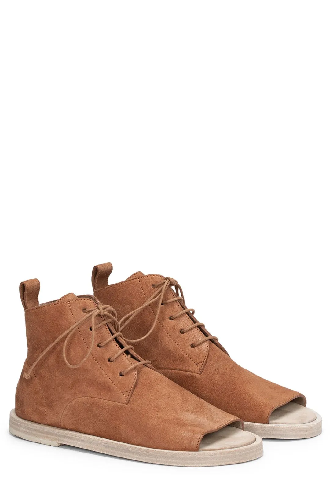 Marsll Sandello Peep-Toe Lace-Up Shoes