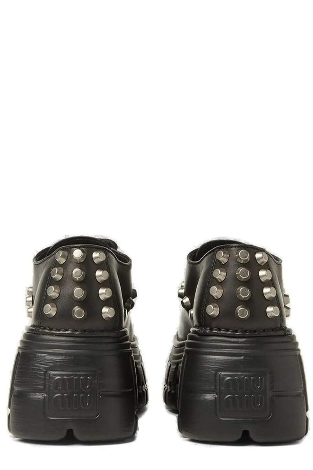 Miu Miu Lace Up Platform Creeper Shoes