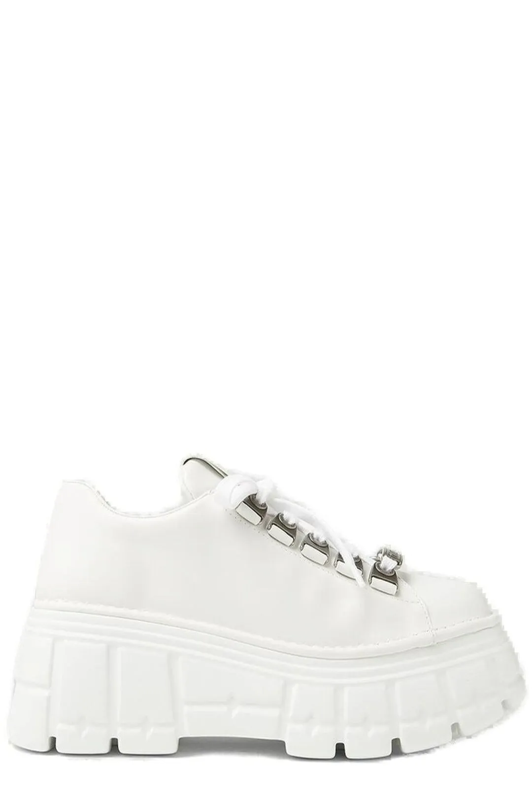 Miu Miu Lace Up Platform Shoes