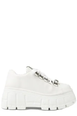 Miu Miu Lace Up Platform Shoes
