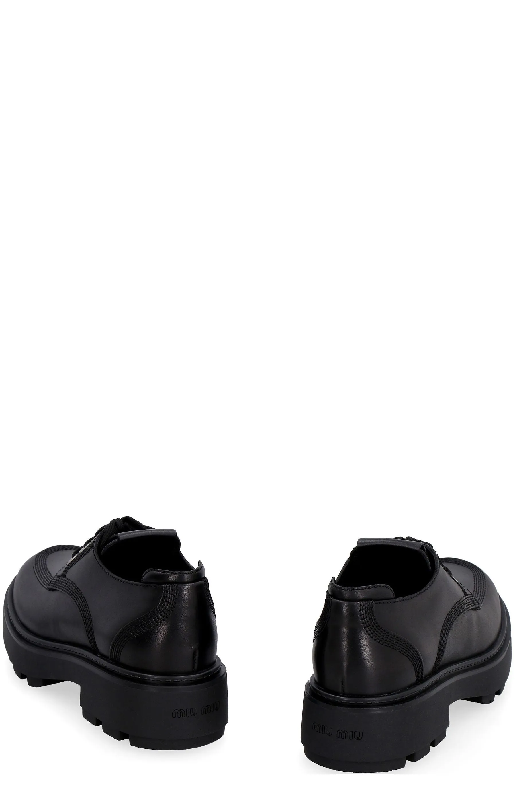 Miu Miu Lug-Sole Lace-Up Shoes