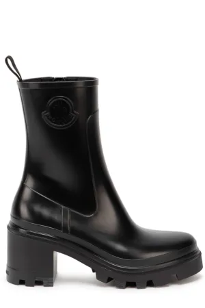 Moncler Logo Embossed Chelsea Boots