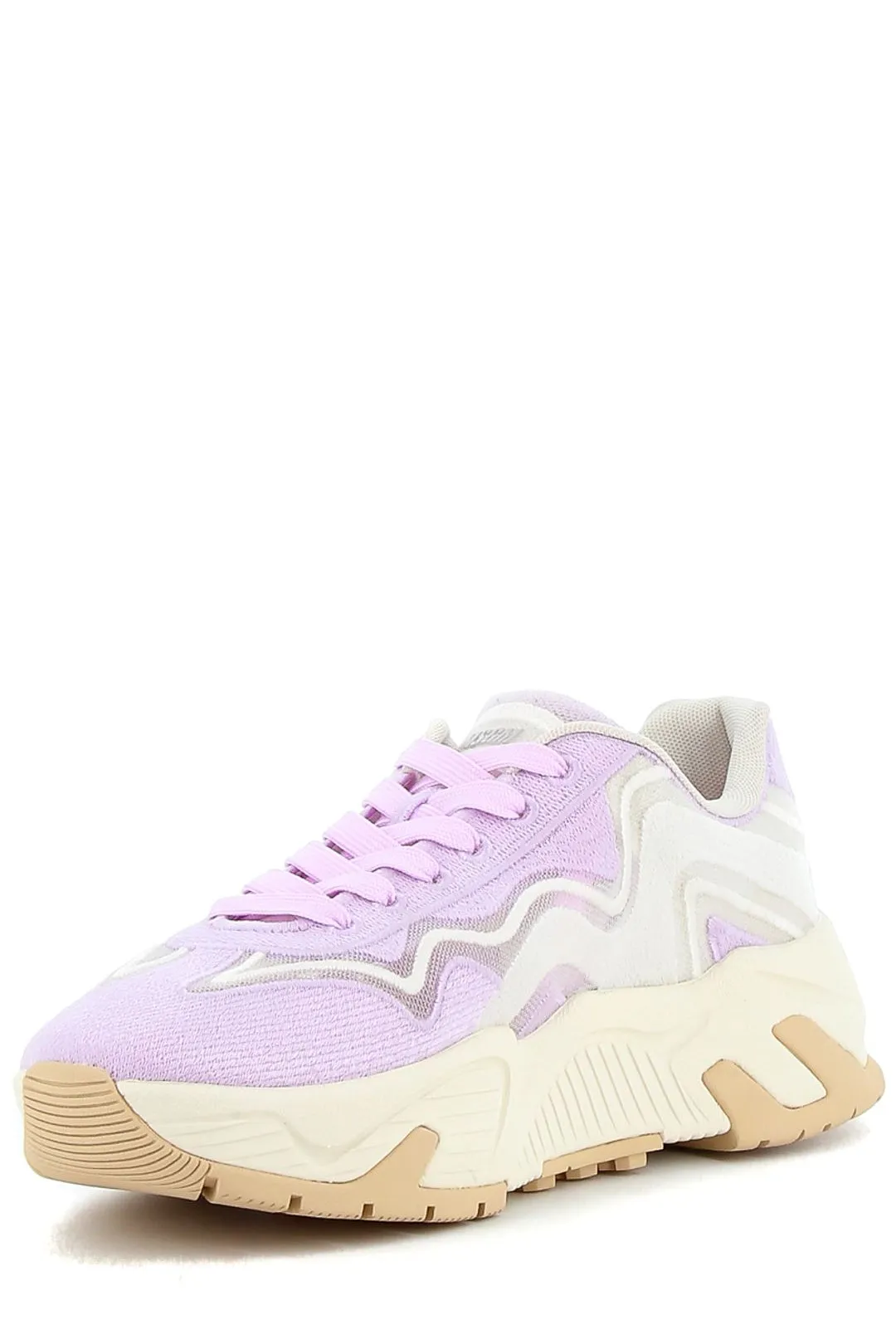 MSGM Round Toe Lace-Up Sneakers