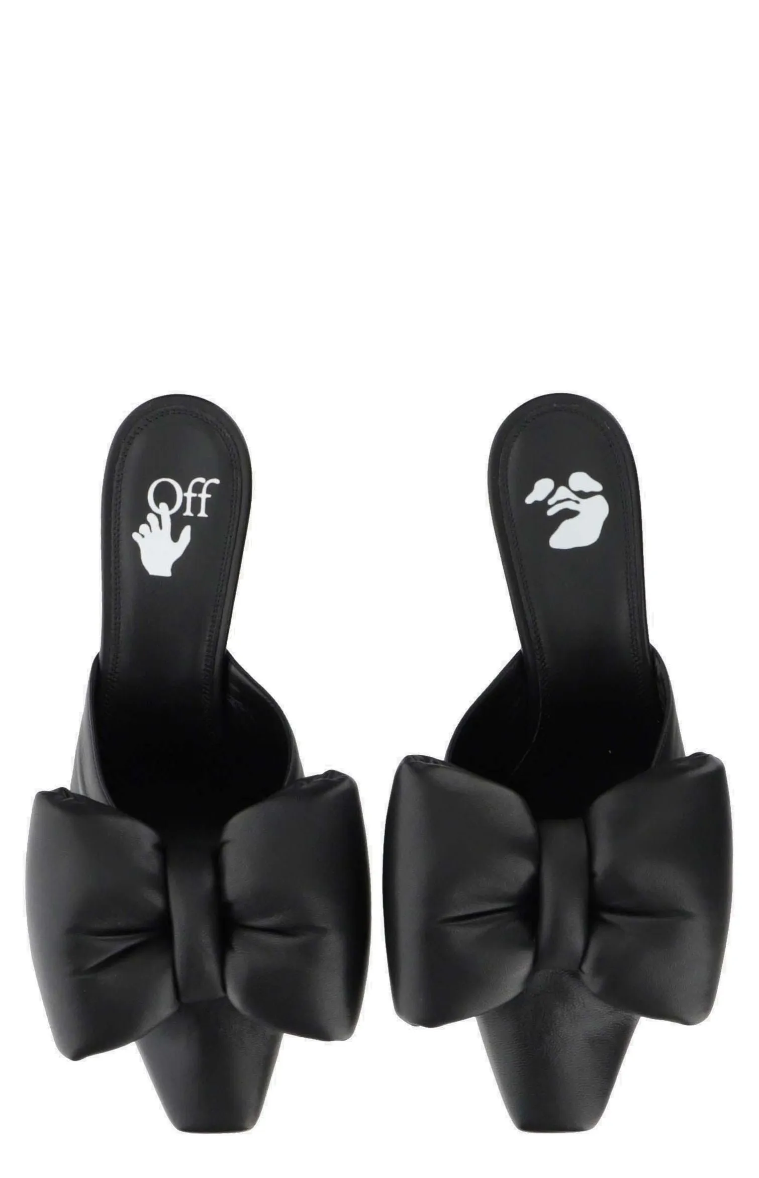 Off-White Padded Bow Heeled Mules