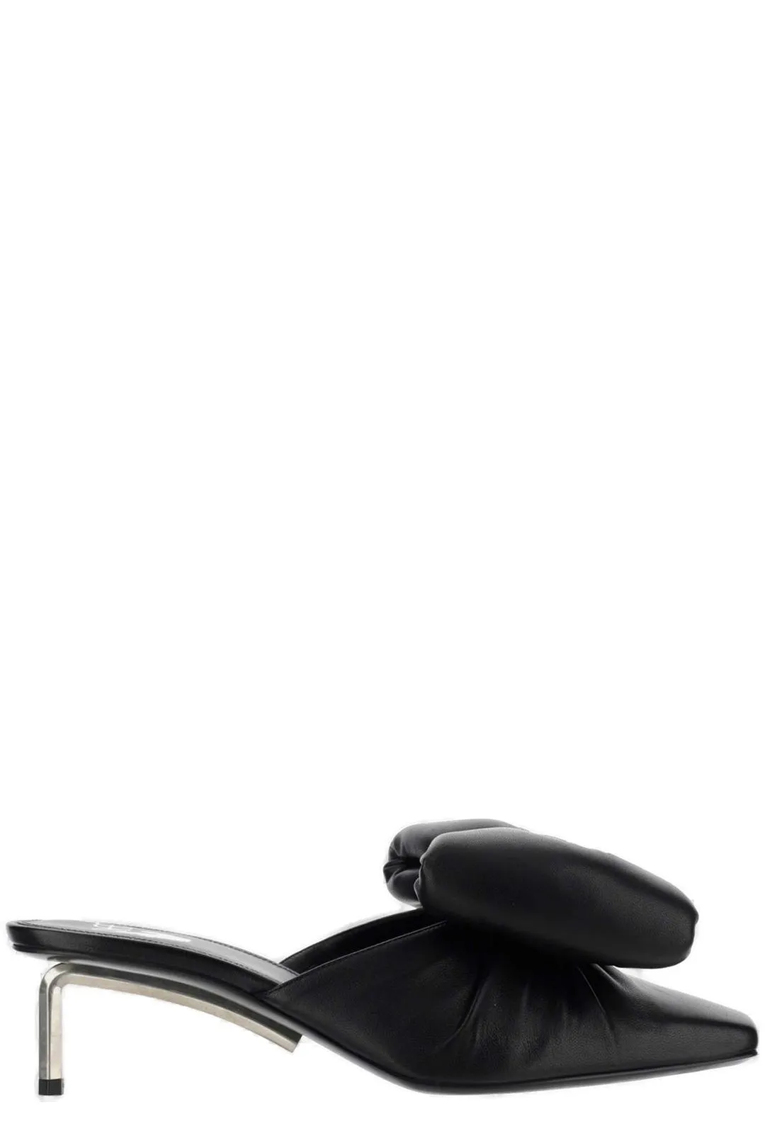 Off-White Padded Bow Heeled Mules