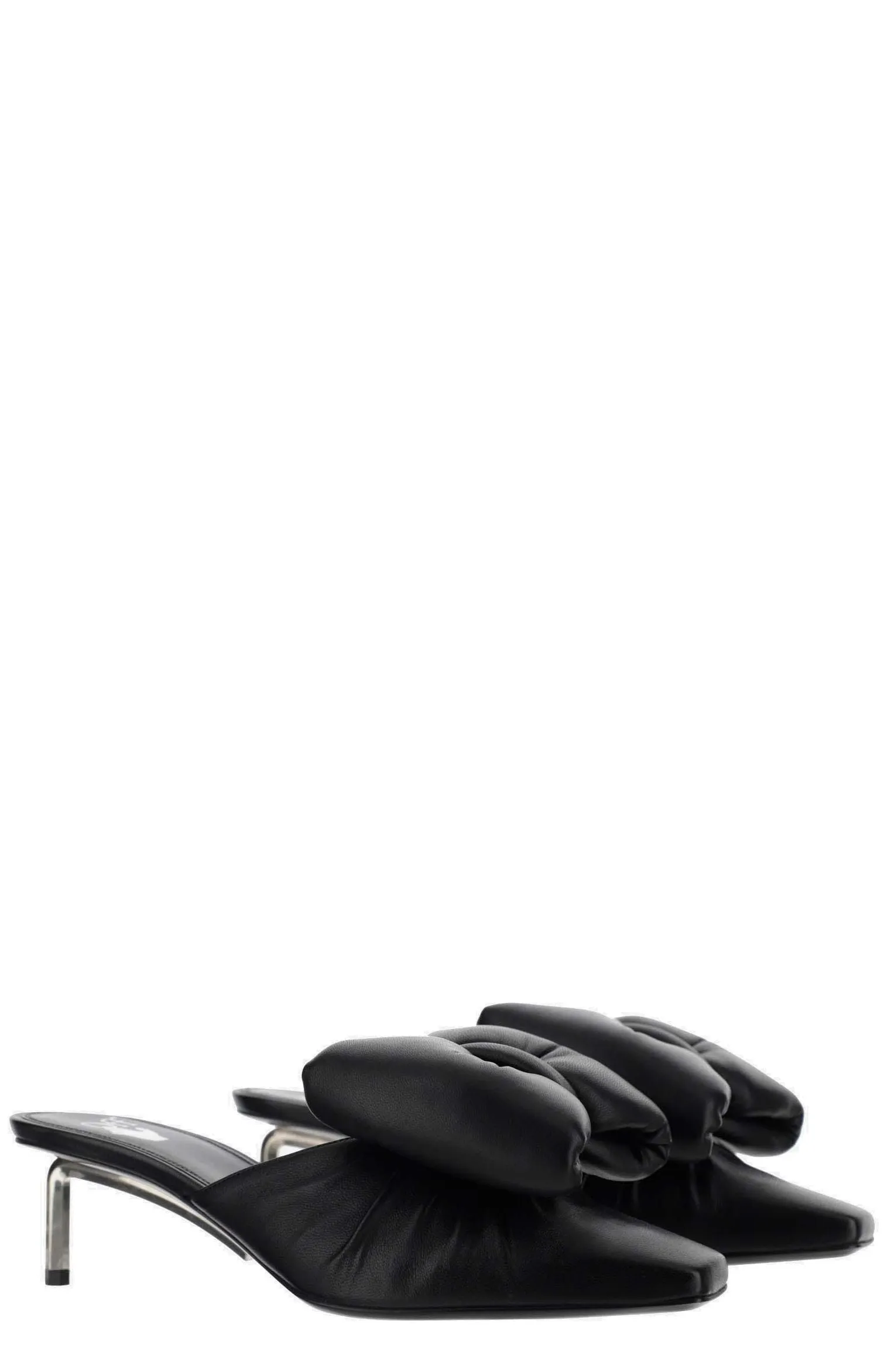 Off-White Padded Bow Heeled Mules