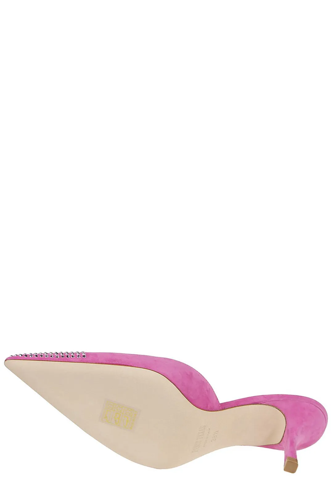 Paris Texas Embellished Pointed-Toe Heeled Mules