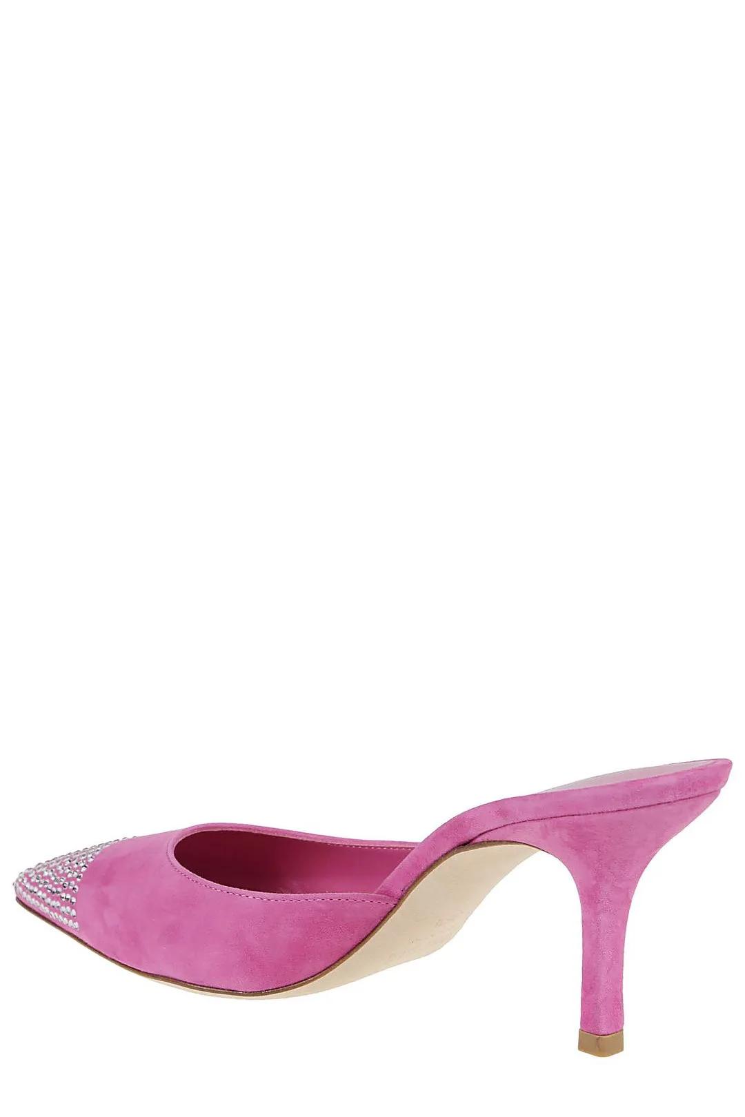 Paris Texas Embellished Pointed-Toe Heeled Mules