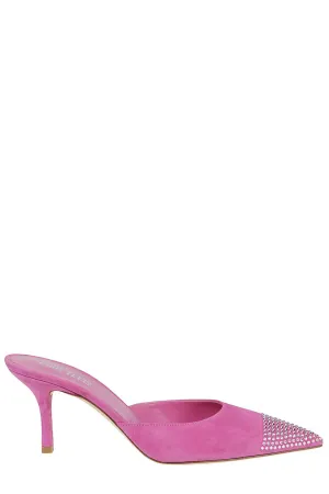Paris Texas Embellished Pointed-Toe Heeled Mules