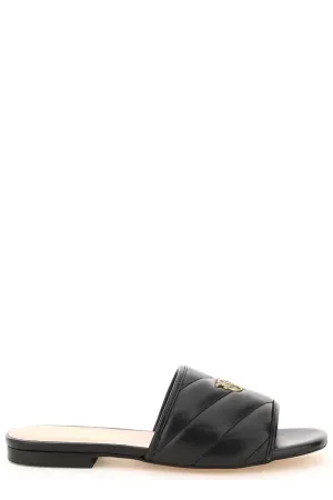 Pinko Logo Plaque Quilted Sandals