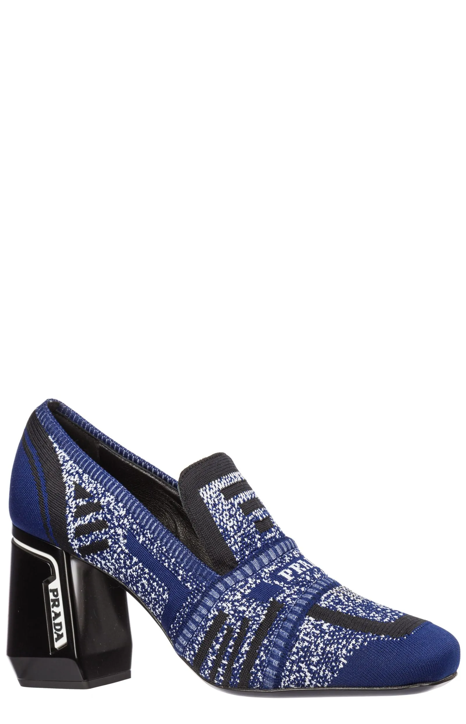 Prada Knitted Block-Heel Pumps