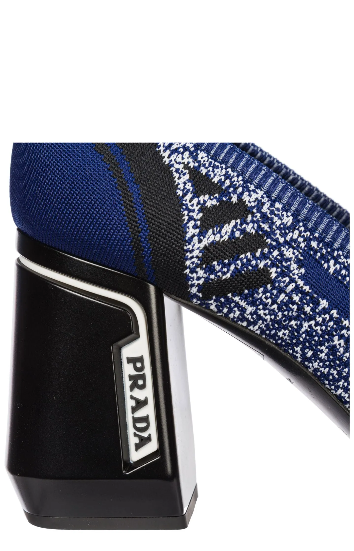 Prada Knitted Block-Heel Pumps