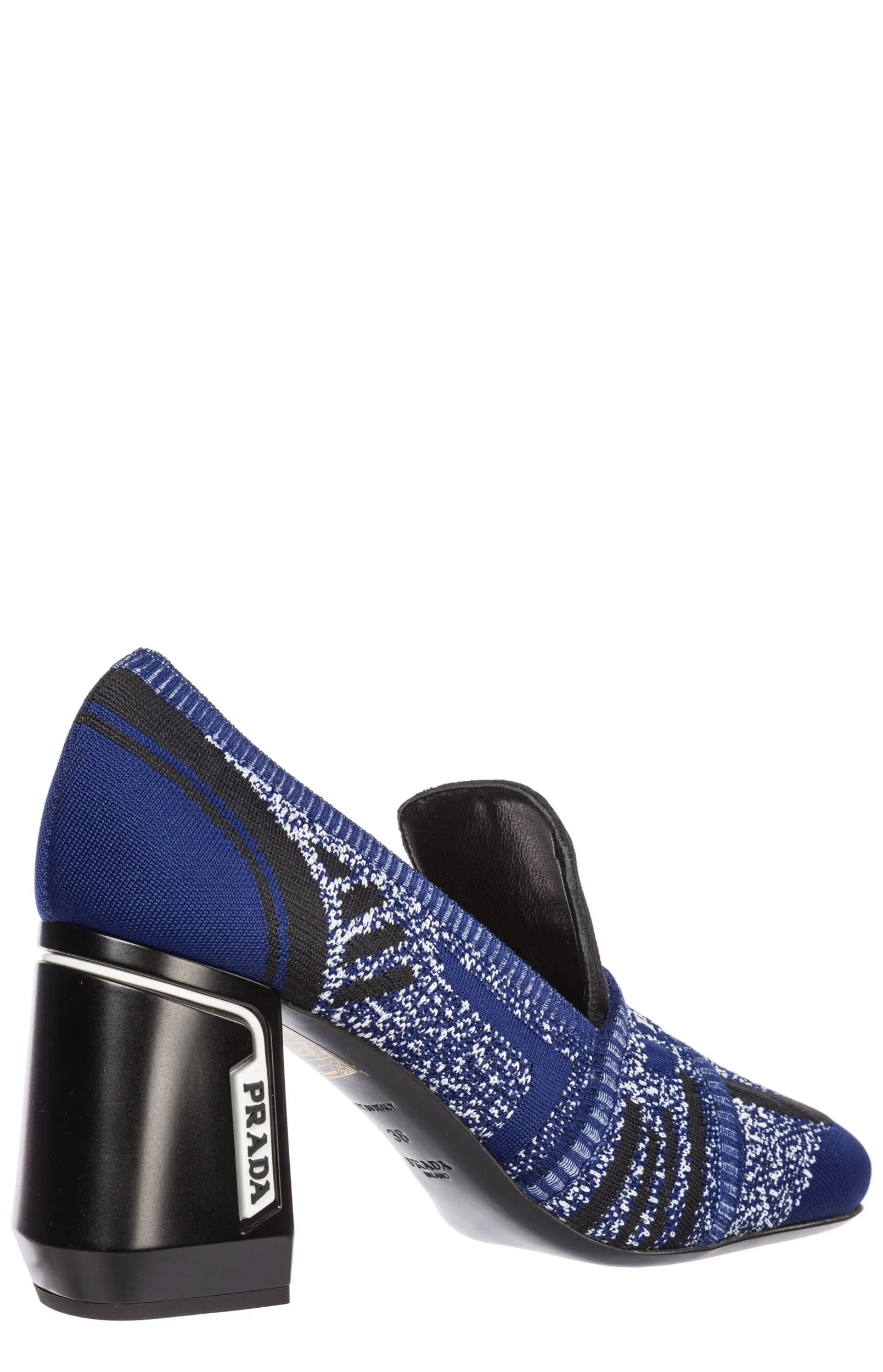 Prada Knitted Block-Heel Pumps