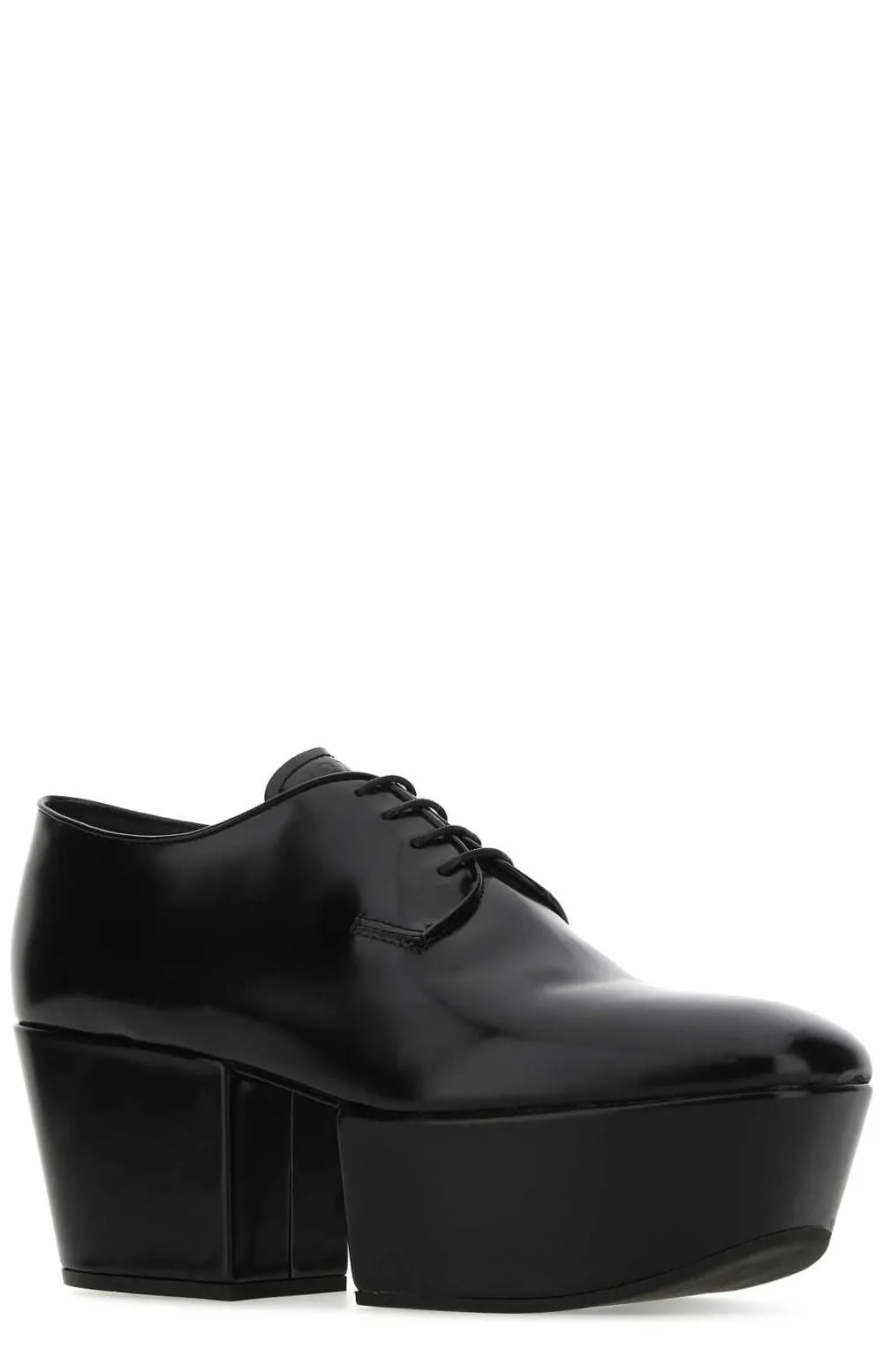 Prada Logo Platform Loafers