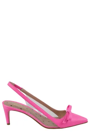 REDValentino Bow Detailed Slingback Pumps