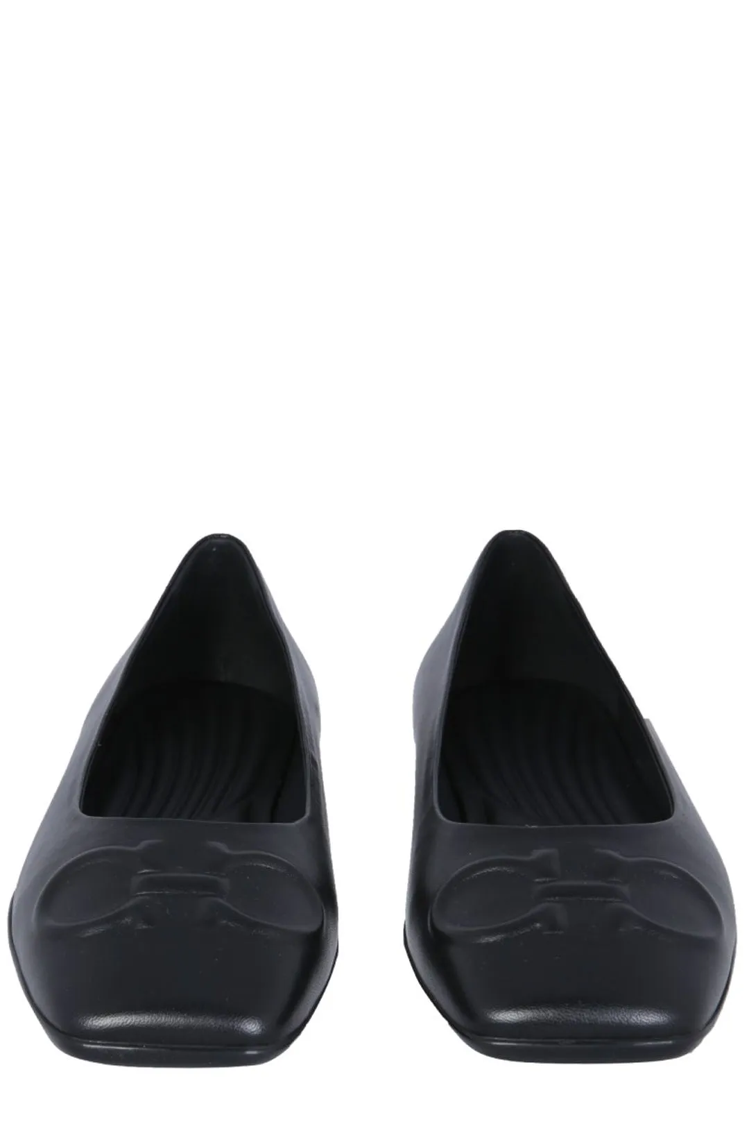 Salvatore Ferragamo Gancini Embossed Ballet Flats