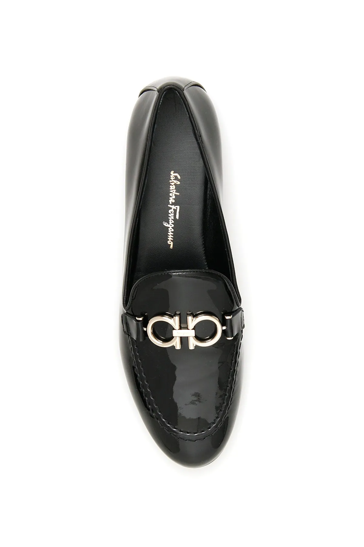 Salvatore Ferragamo Patent Gancini Loafers