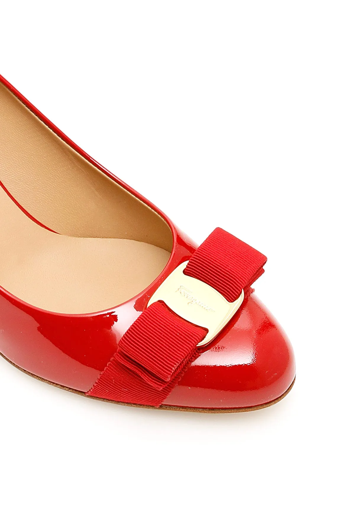 Salvatore Ferragamo Patent Vara Bow Pumps