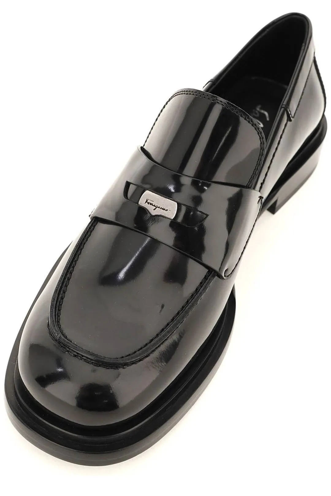 Salvatore Ferragamo Penny Logo Engraved Loafers