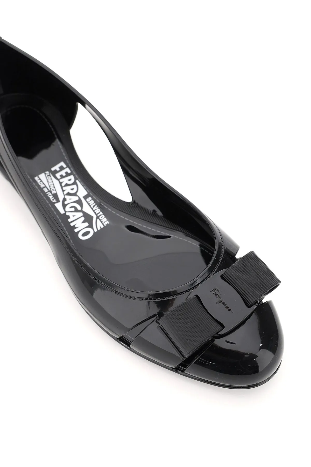 Salvatore Ferragamo Vara Bow Jelly Ballet Flats