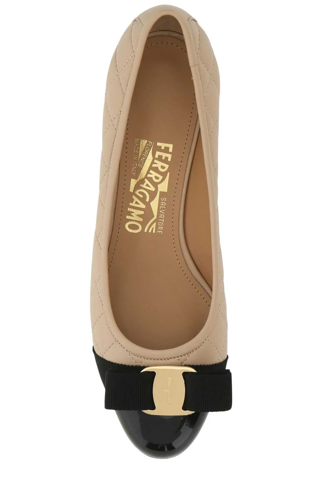 Salvatore Ferragamo Vara Bow Quilted Pumps