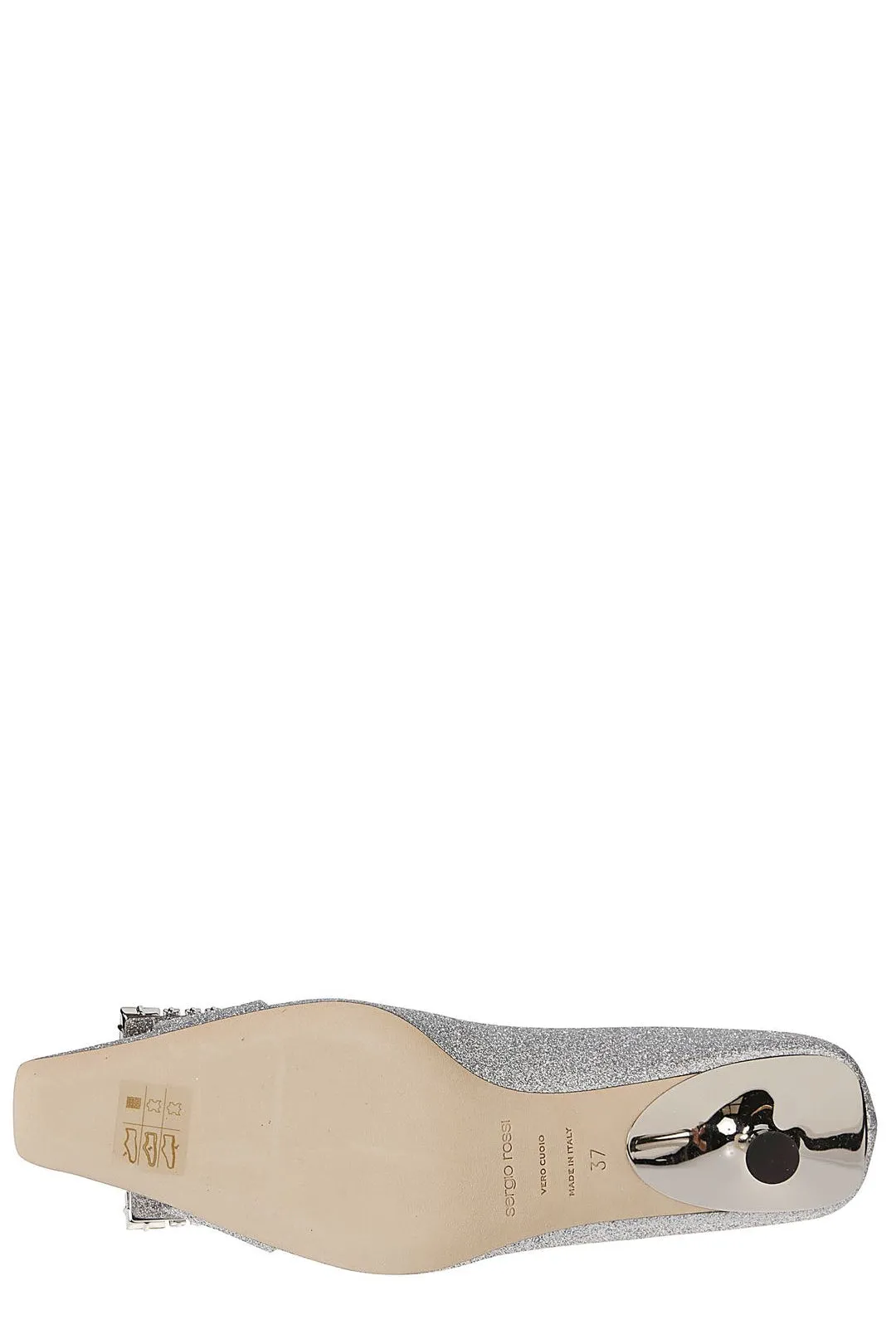 Sergio Rossi Embellished Square Toe Pumps