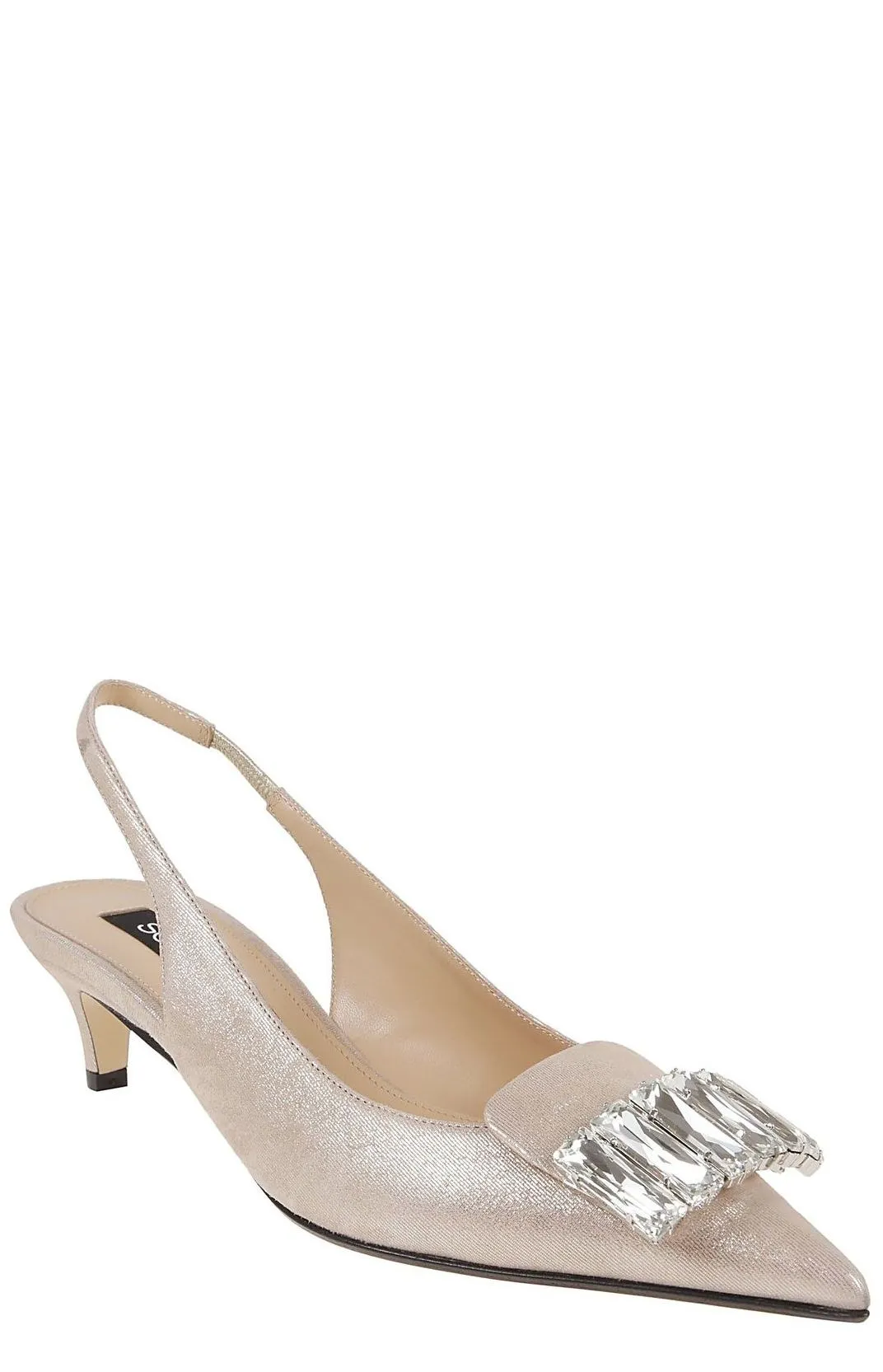Sergio Rossi Slingback Embellished Pumps