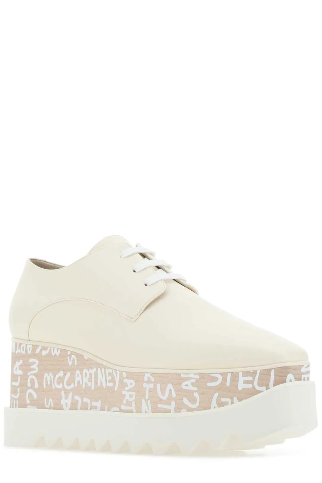 Stella McCartney Elyse Logo Printed Lace Up Shoes