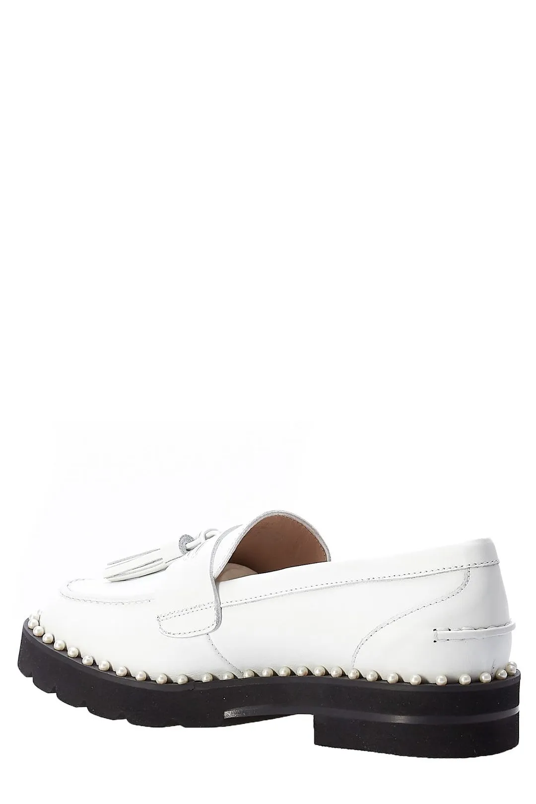 Stuart Weitzman Mila Pearl Embellished Loafers