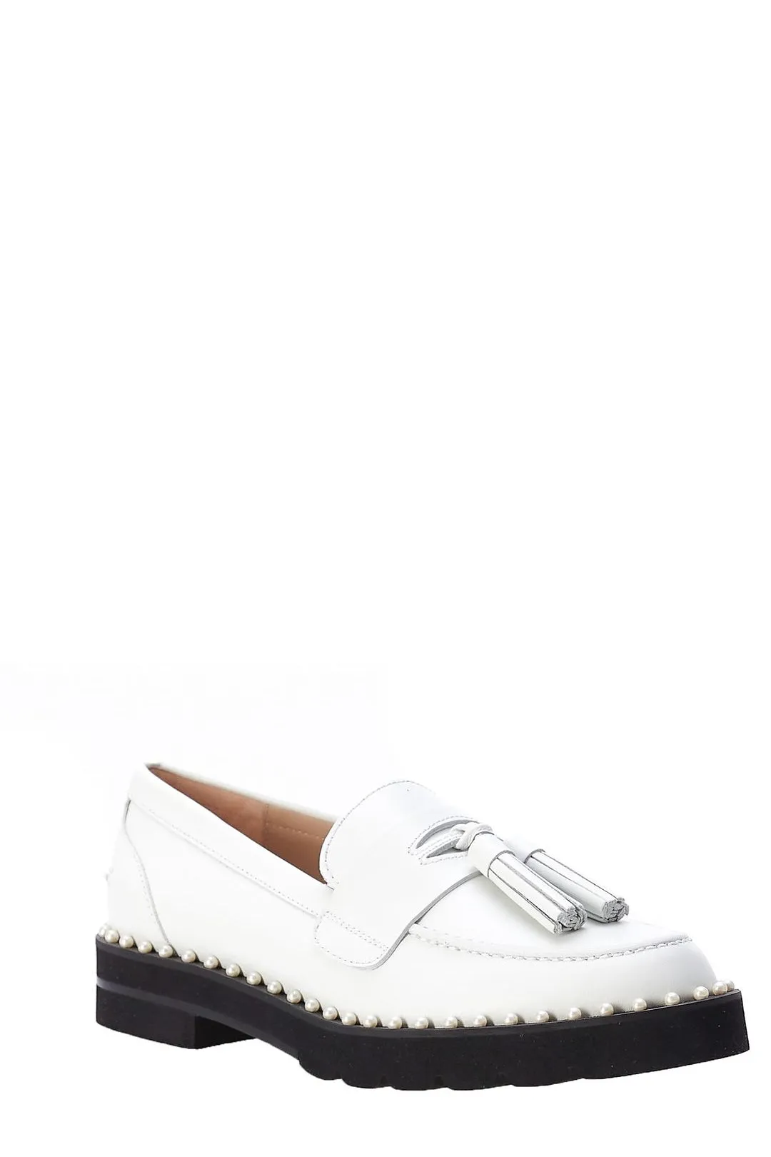 Stuart Weitzman Mila Pearl Embellished Loafers