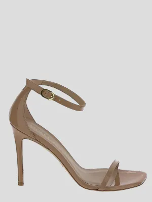 Stuart Weitzman Nudistcurve Ankle Buckle Sandals