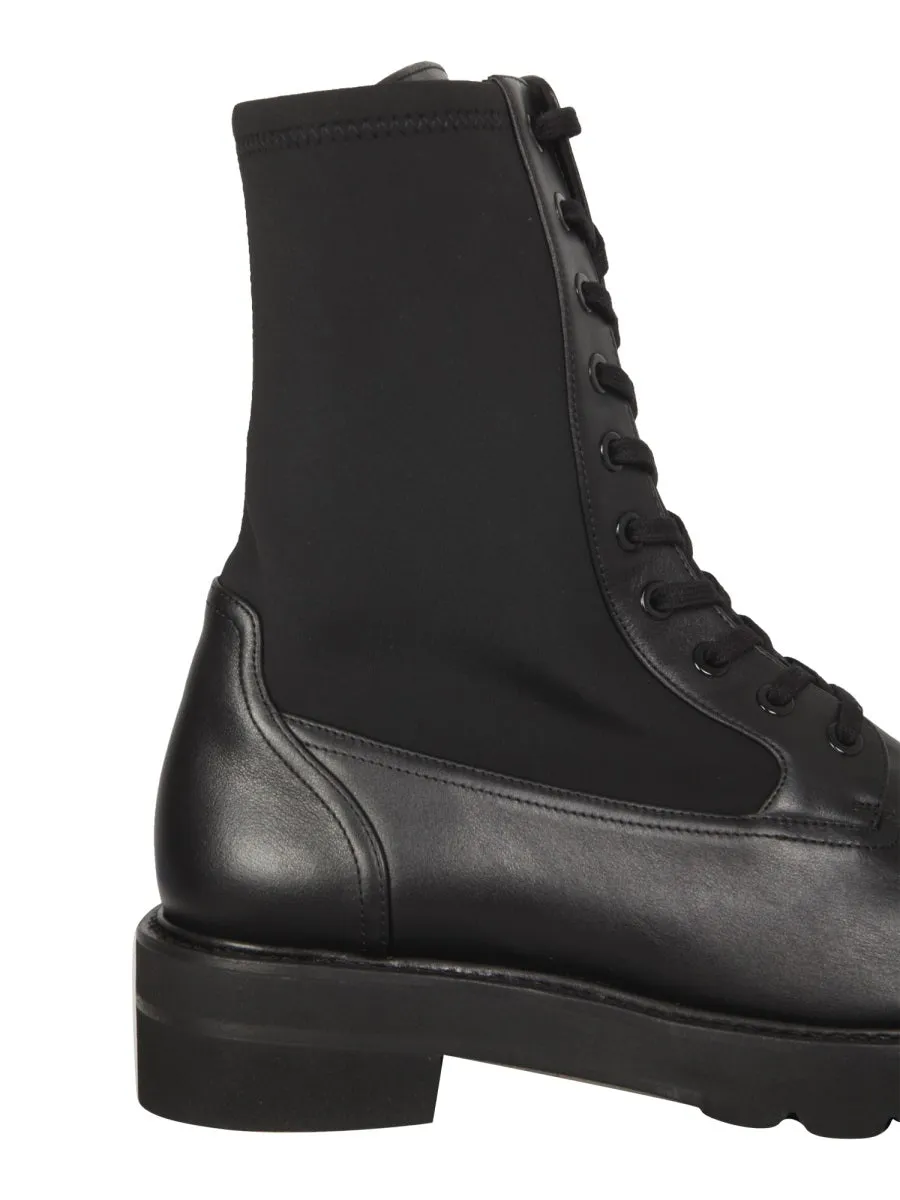 Stuart Weitzman Panelled Combat Boots