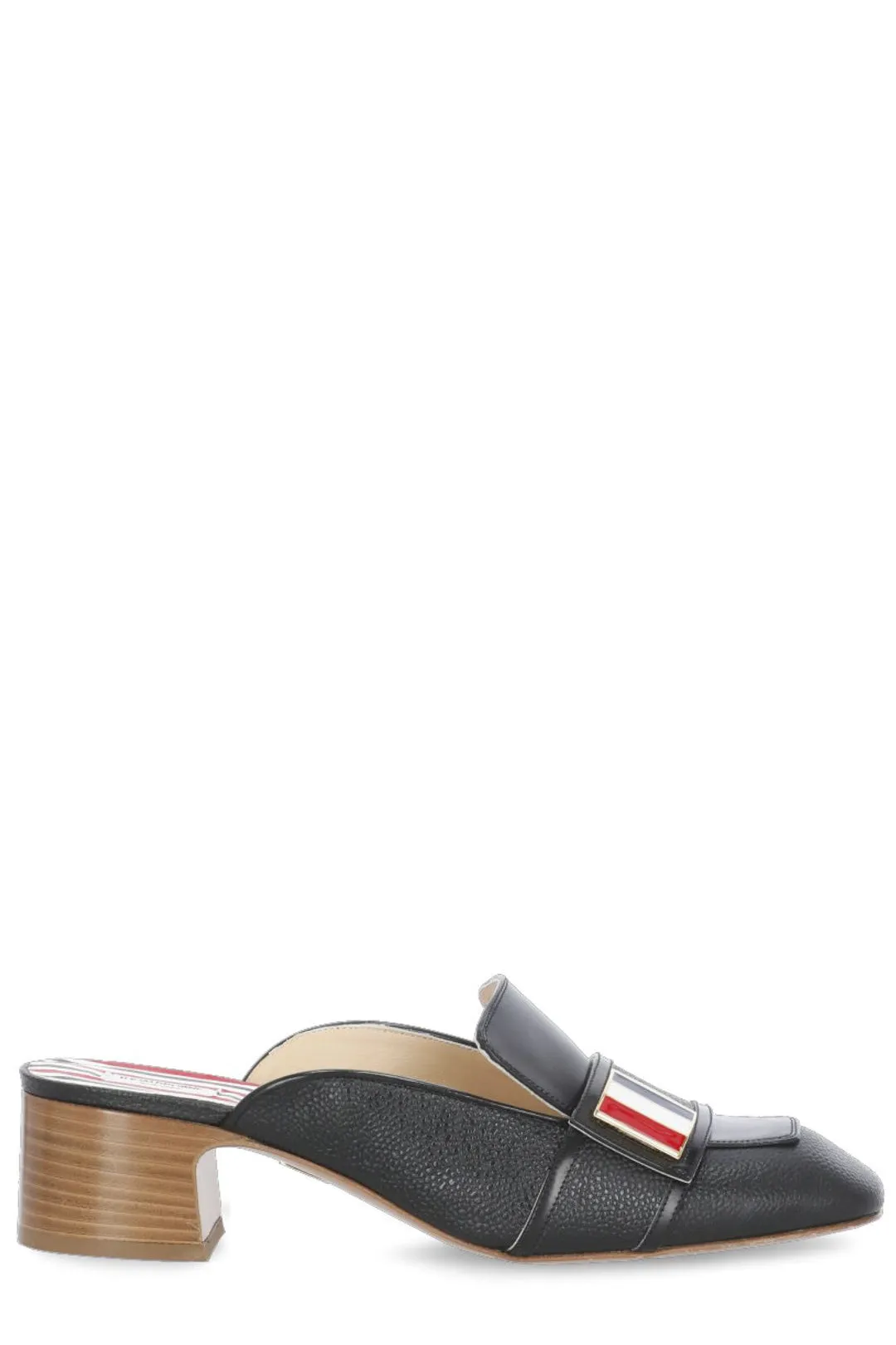 Thom Browne RWB-Striped Low Block Heel Mules