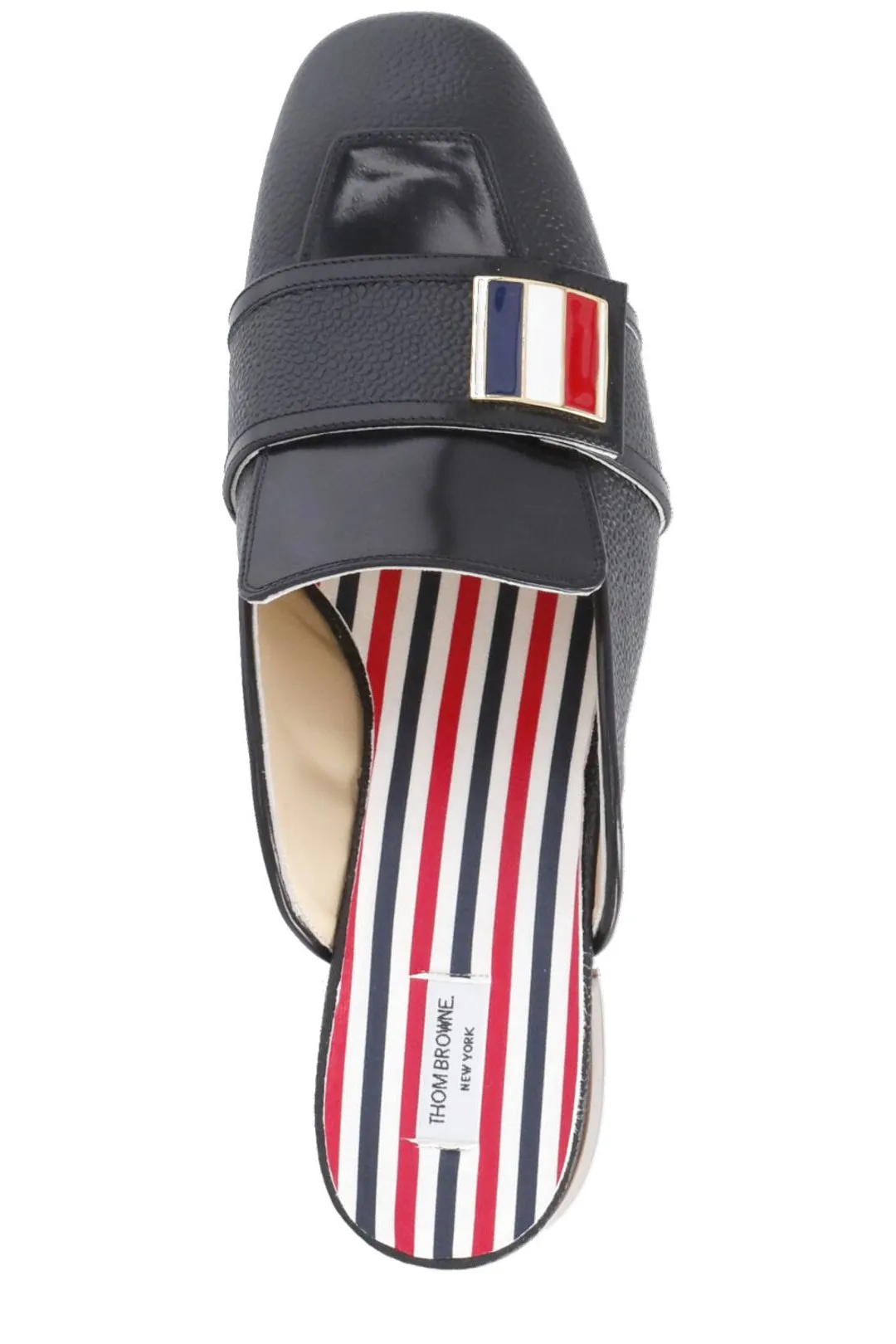 Thom Browne RWB-Striped Low Block Heel Mules