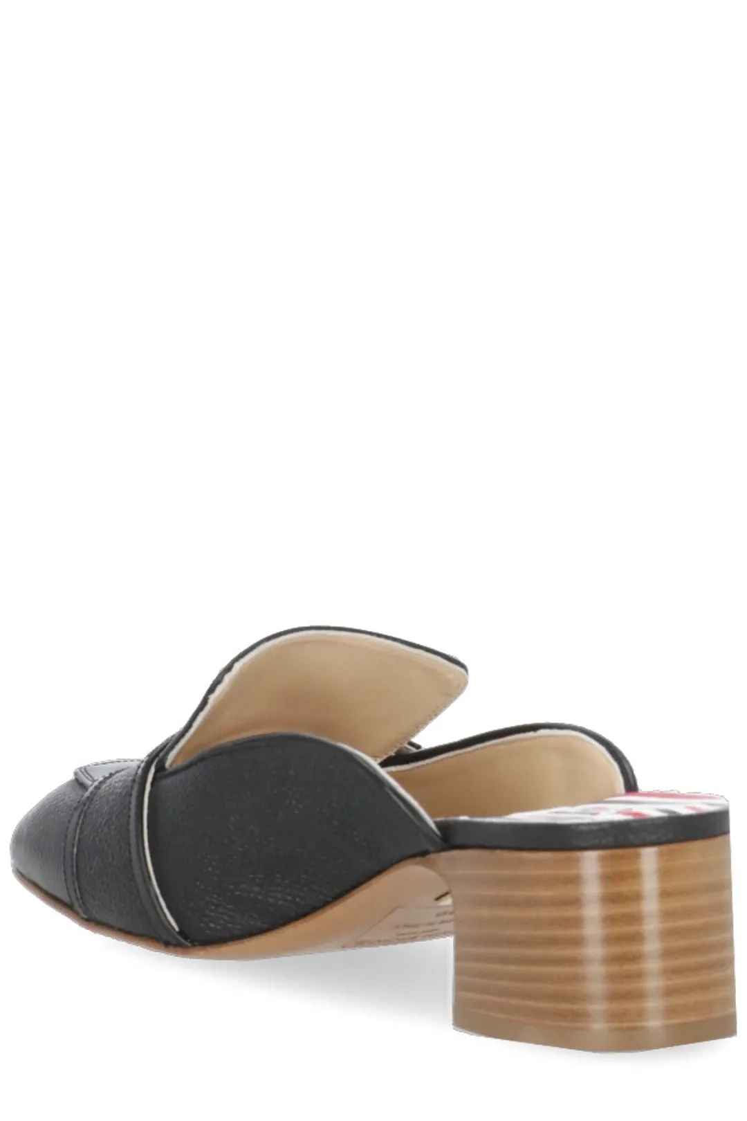 Thom Browne RWB-Striped Low Block Heel Mules