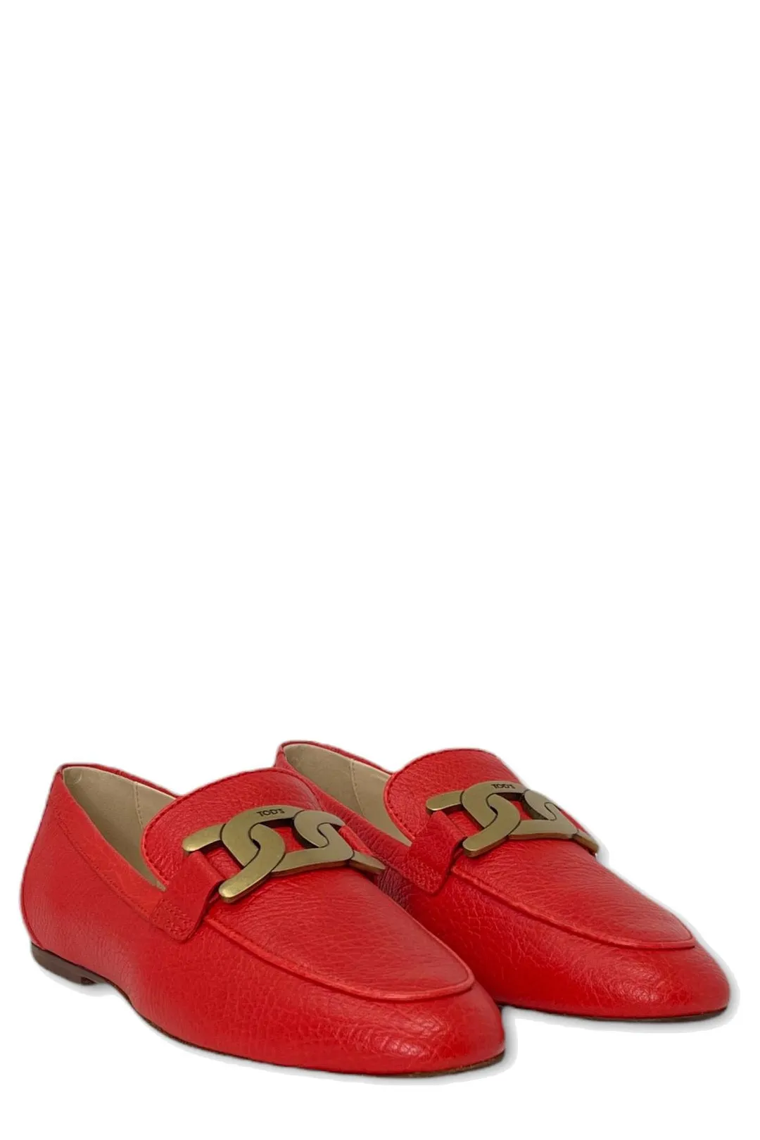 Tod's Kate Chain Link Almond Toe Loafers