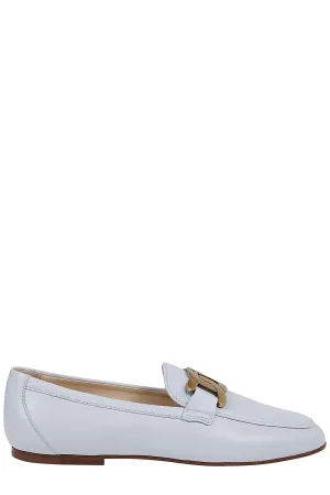 Tod's Kate Chain Link Almond Toe Loafers