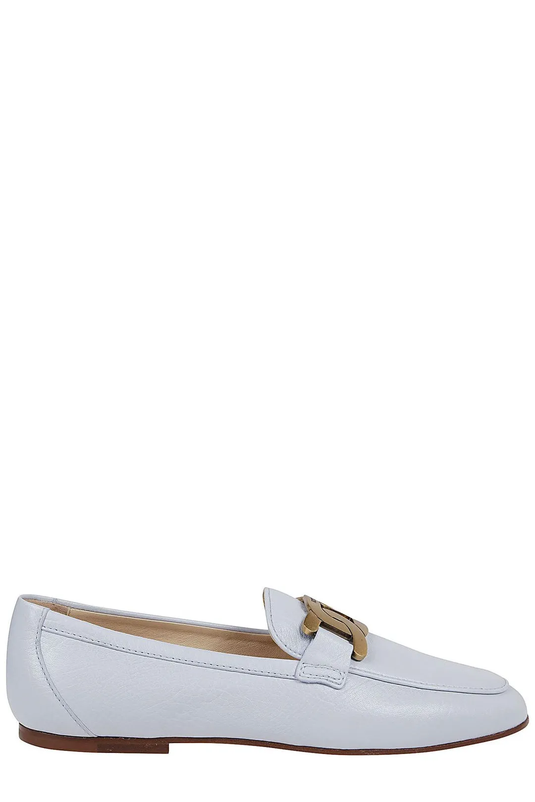 Tod's Kate Chain Link Almond Toe Loafers