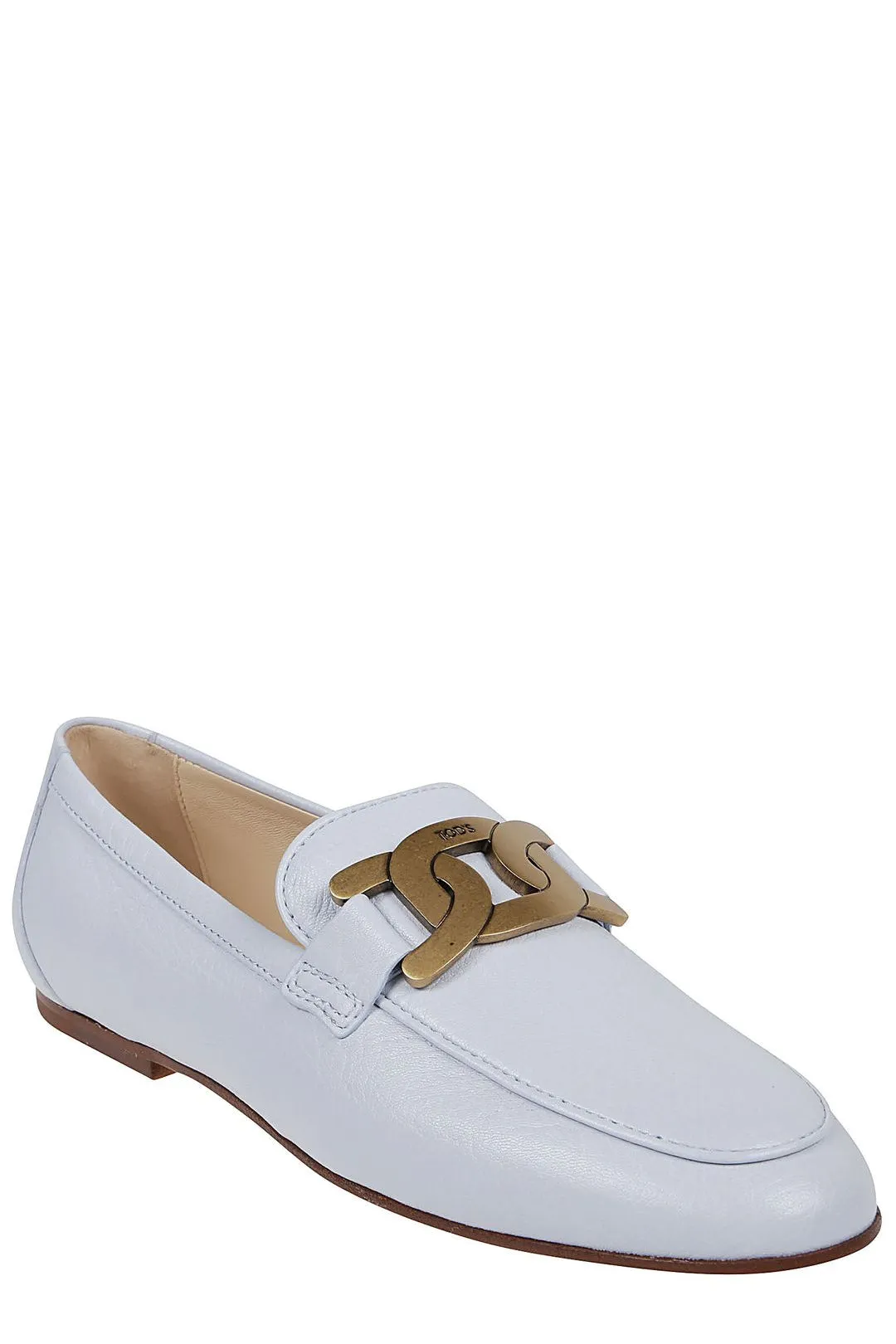Tod's Kate Chain Link Almond Toe Loafers