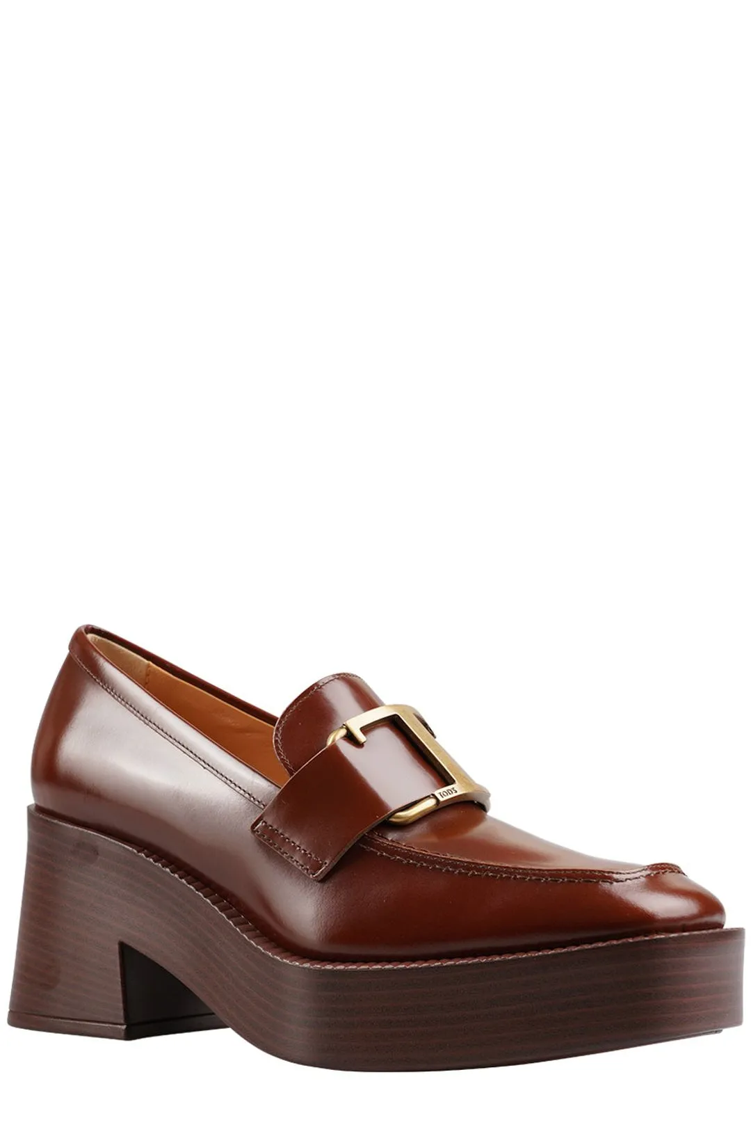 Tod's Logo Engraved Detail Moccasin Pumps