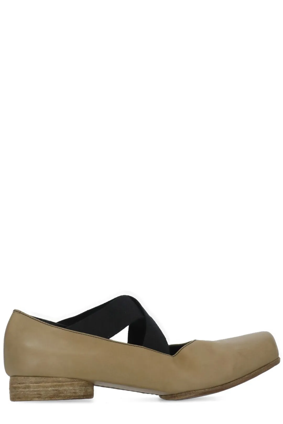 Uma Wang Crossover Strap Ballerina Flats
