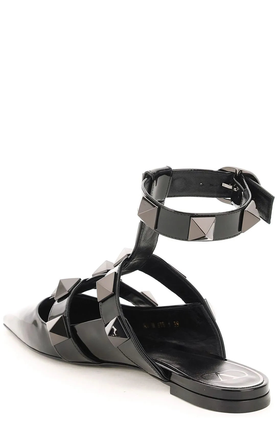 Valentino Garavani Roman Stud Ankle Strap Flats