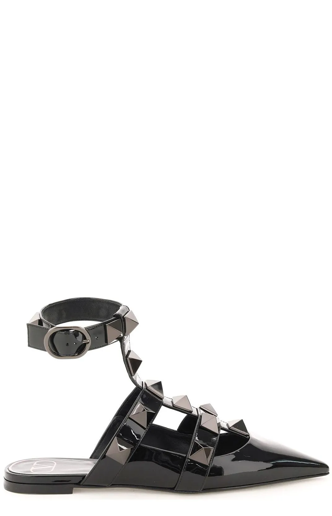 Valentino Garavani Roman Stud Ankle Strap Flats